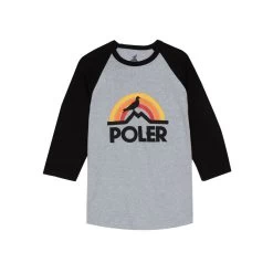 Poler Pigeon Rainbow Raglan T-Shirt - Black