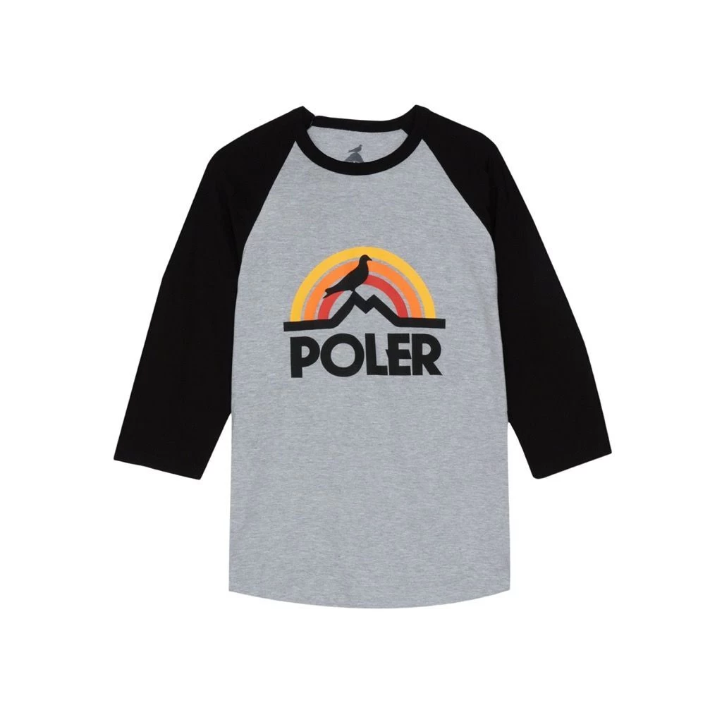 Poler Pigeon Rainbow Raglan T-Shirt - Black 3 Poler Pigeon Rainbow Raglan T-Shirt - Black