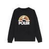 Poler Pigeon Rainbow Pullover - Black -Stoppen. Gehen. Skateboard Geschäft. 233clm2501 blk 1 1280x1280