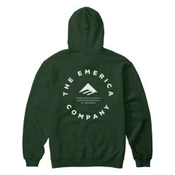 EMERICA Sweat LOGO LOCKUP Hunter Green -Stoppen. Gehen. Skateboard Geschäft. 2 ememswh lolo hunter green 1280x1280