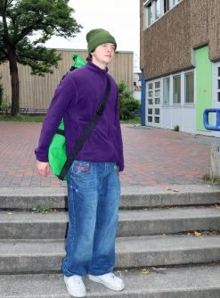 Brettretter Skateboard Crossbag 2.0 Grün / Blau -Stoppen. Gehen. Skateboard Geschäft. Brettretter skateboard rucksack green 04 1280x1280