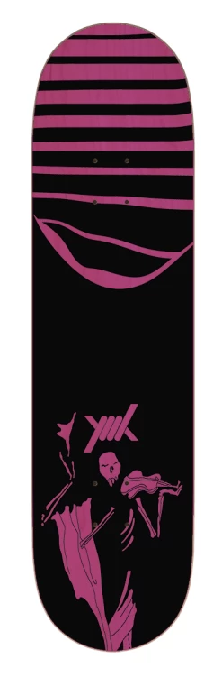 Damned Fiddler Skateboard Deck -Stoppen. Gehen. Skateboard Geschäft. Damned FIDDLER DECk MOCK UP VIOLET 1280x1280