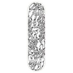 INJURY Skateboard Deck Ghosts White