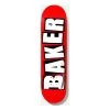 BAKER Deck BRAND LOGO WHITE Red/white 8.5 -Stoppen. Gehen. Skateboard Geschäft. bakdec brlom73 white M386 1280x1280