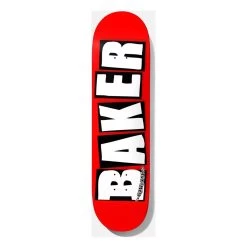 BAKER Deck BRAND LOGO WHITE Red/white 8.5
