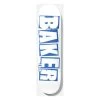 BAKER Deck BRAND LOGO WHT/BLU ZA 8.0 -Stoppen. Gehen. Skateboard Geschäft. bakdec brlowbza80 white 1280x1280