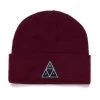 HUF Essentials Triple Triangle Beanie - Wine -Stoppen. Gehen. Skateboard Geschäft. bn00089 wne 1 1280x1280