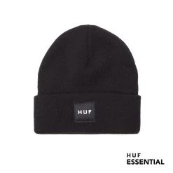 HUF Essentials Box Logo Beanie Black