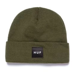 HUF Essentials Box Logo Beanie - Olive