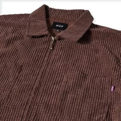 HUF Cornelius Zip Shirt - Eggplant -Stoppen. Gehen. Skateboard Geschäft. bu00185 eggpl 3 1280x1280