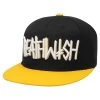DEATHWISH Cap DEATHSPRAY Snapback, Black/yellow -Stoppen. Gehen. Skateboard Geschäft. deamcap deasp black yellow 1280x1280