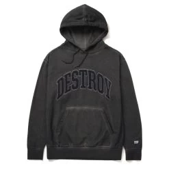 HUF Destroy Rebuild Faded Hoodie - Gunmetal