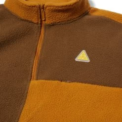 HUF Expedition Quarter Zip Pile Fleece - Coffee -Stoppen. Gehen. Skateboard Geschäft. fl00215 coffe 3 1280x1280