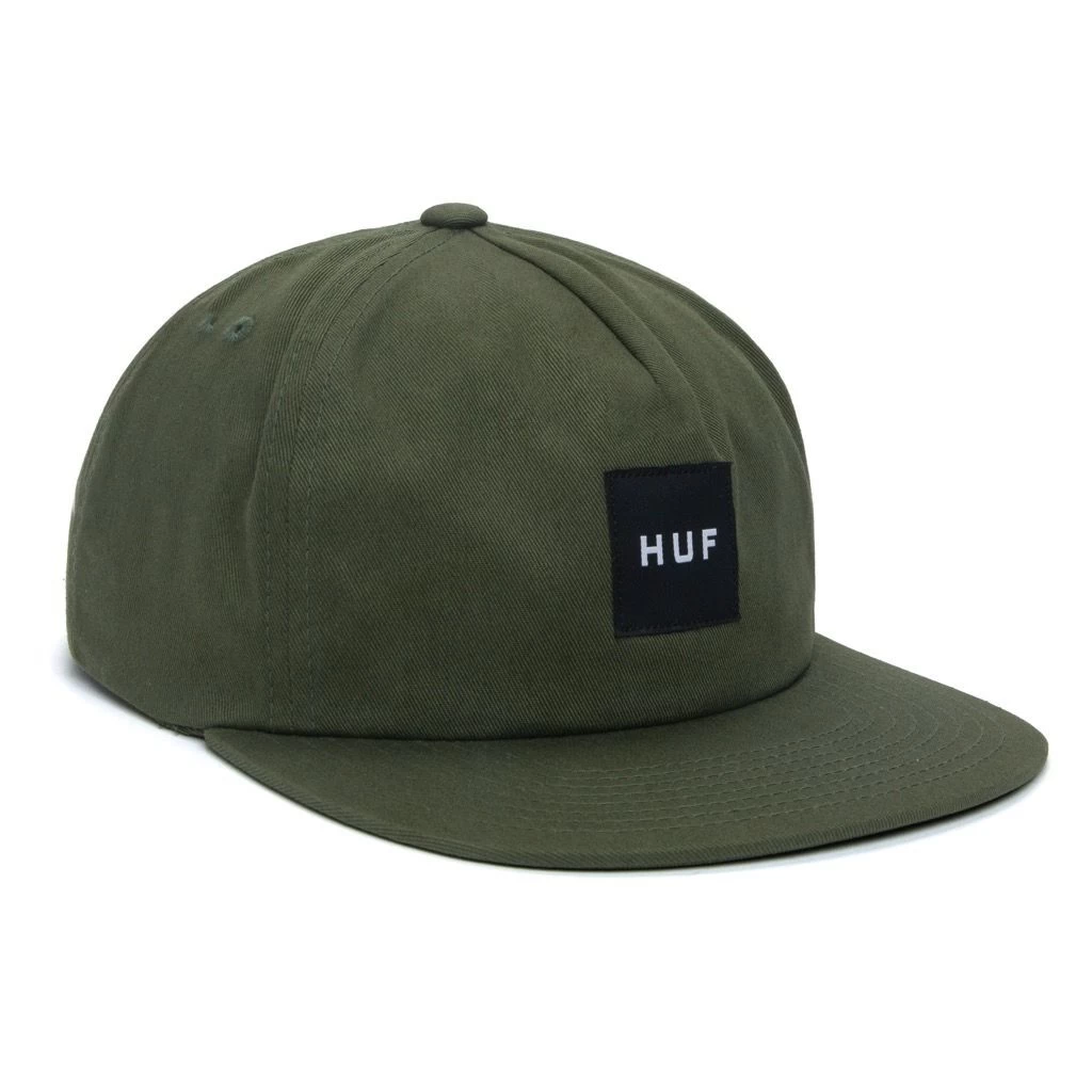 HUF Essentials Unstructured Box Snapback - Loden 3 HUF Essentials Unstructured Box Snapback - Loden