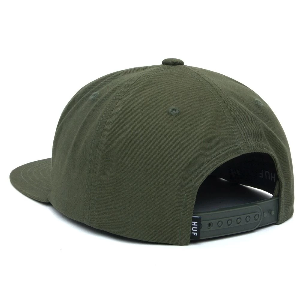 HUF Essentials Unstructured Box Snapback - Loden 4 HUF Essentials Unstructured Box Snapback - Loden – Bild 2