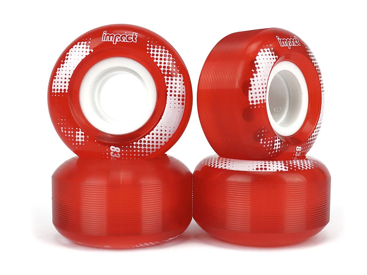 Impact Cruiser Wheels Clear Red 55mm 83A 3 Impact Cruiser Wheels Clear Red 55mm 83A