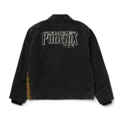 HUF Dark Phoenix Work Jacken - Washed Black -Stoppen. Gehen. Skateboard Geschäft. jk00427 wablk 3 1280x1280