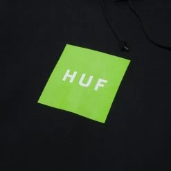 HUF Essentials Box Logo Hoodie - Black -Stoppen. Gehen. Skateboard Geschäft. pf00465 black 2 1280x1280