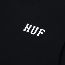HUF Essentials Classic H Pullover - Black -Stoppen. Gehen. Skateboard Geschäft. pf00466 black 3 1280x1280