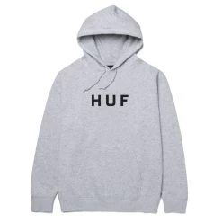 HUF Essentials OG Logo Hoodie - Athletic Heather