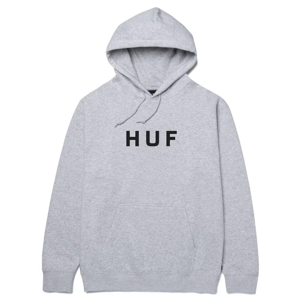 HUF Essentials OG Logo Hoodie - Athletic Heather 3 HUF Essentials OG Logo Hoodie - Athletic Heather