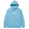 HUF Essentials OG Logo Hoodie - Light Blue -Stoppen. Gehen. Skateboard Geschäft. pf00490 lblue 1 1280x1280