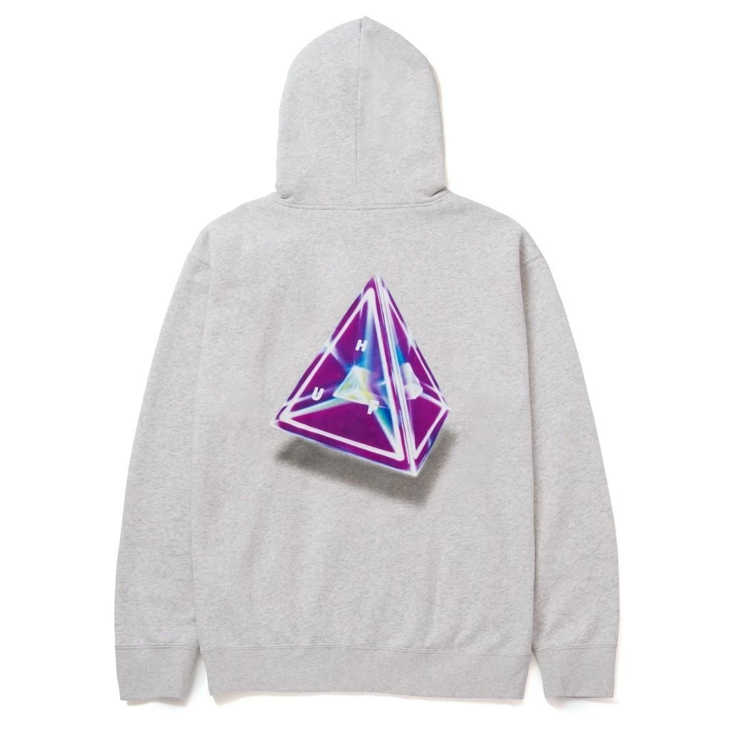 HUF Tesseract Triple Triangle Hoodie - Athletic Heather 4 HUF Tesseract Triple Triangle Hoodie - Athletic Heather – Bild 2