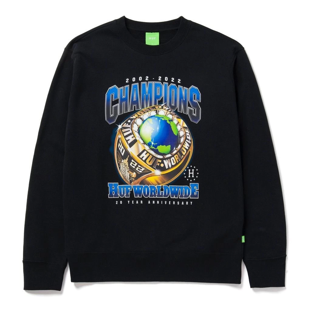 HUF Champions Pullover - Black 3 HUF Champions Pullover - Black
