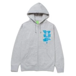 HUF Megablast Full Zip Hoodie - Athletic Heather