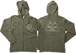 POLER Zip Up VENN DIAGRAM (MAN) & GOLDEN Army Green