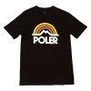 POLER T-Shirt MOUNTAIN RAINBOW Black -Stoppen. Gehen. Skateboard Geschäft. polmtss mou black 1280x1280