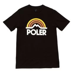 POLER T-Shirt MOUNTAIN RAINBOW Black