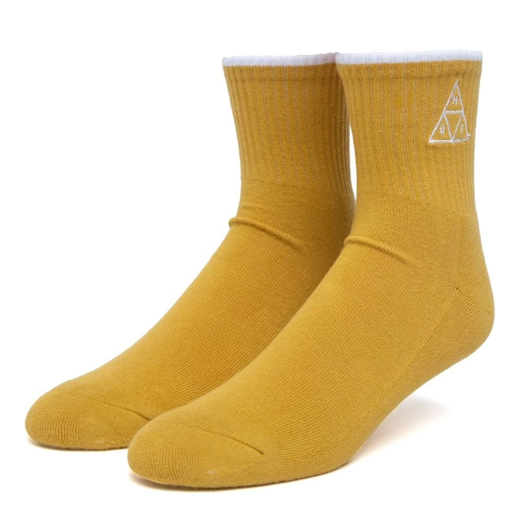 HUF Emb. Triple Triangle 1/4 Socken Golden 3 HUF Emb. Triple Triangle 1/4 Socken Golden