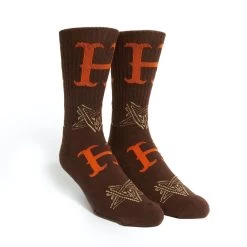 HUF X Thrasher Duality Sock - Chocolate 7 HUF X Thrasher Duality Sock - Chocolate -Stoppen. Gehen. Skateboard Geschäft. sk00723 choco 3 1280x1280