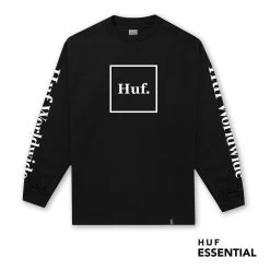 HUF Essentials Domestic Longsleeve Black