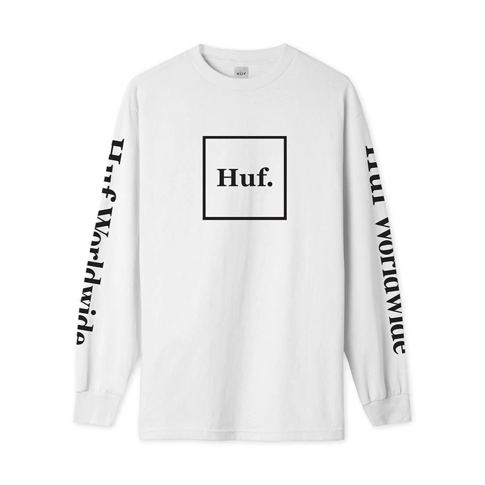 HUF Essentials Domestic Longsleeve White 3 HUF Essentials Domestic Longsleeve White