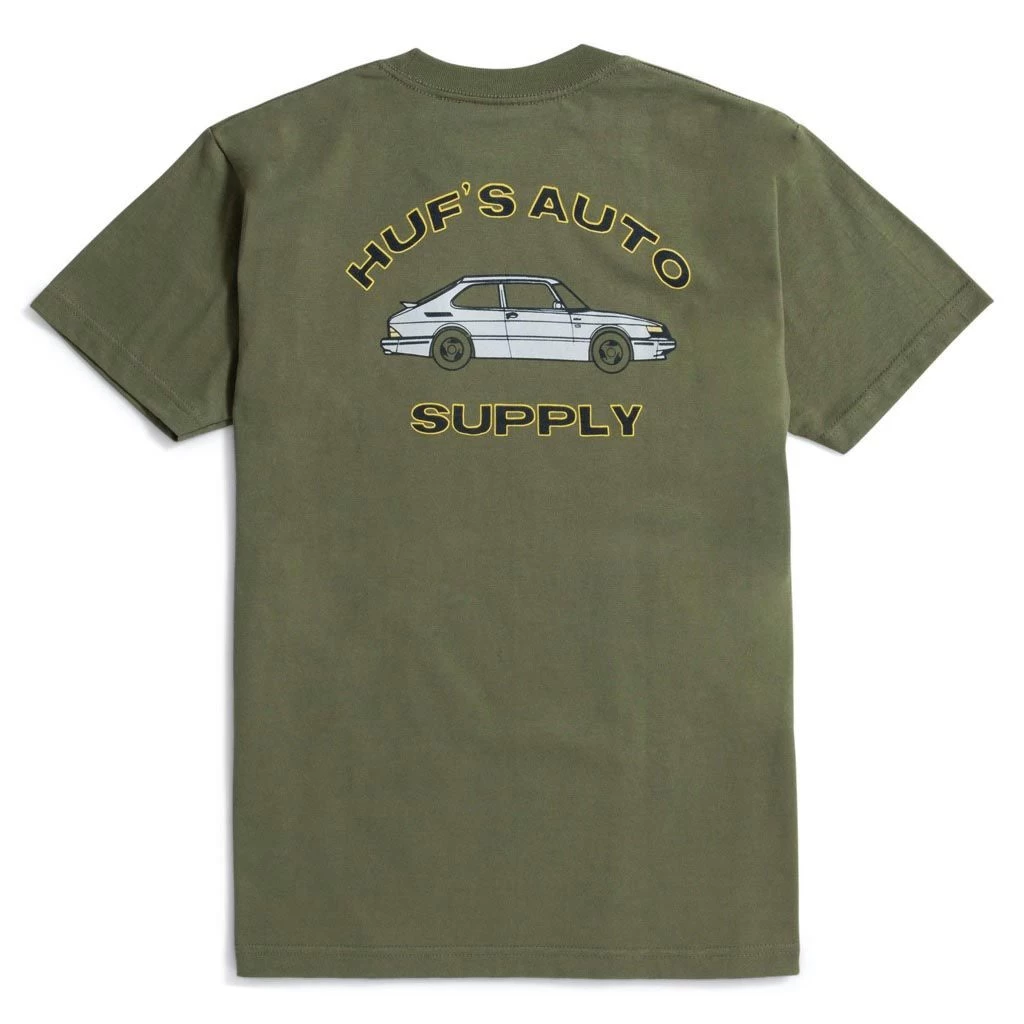 HUF Chop Shop Pocket T-Shirt - Olive 3 HUF Chop Shop Pocket T-Shirt - Olive