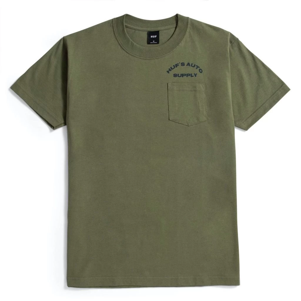 HUF Chop Shop Pocket T-Shirt - Olive 4 HUF Chop Shop Pocket T-Shirt - Olive – Bild 2