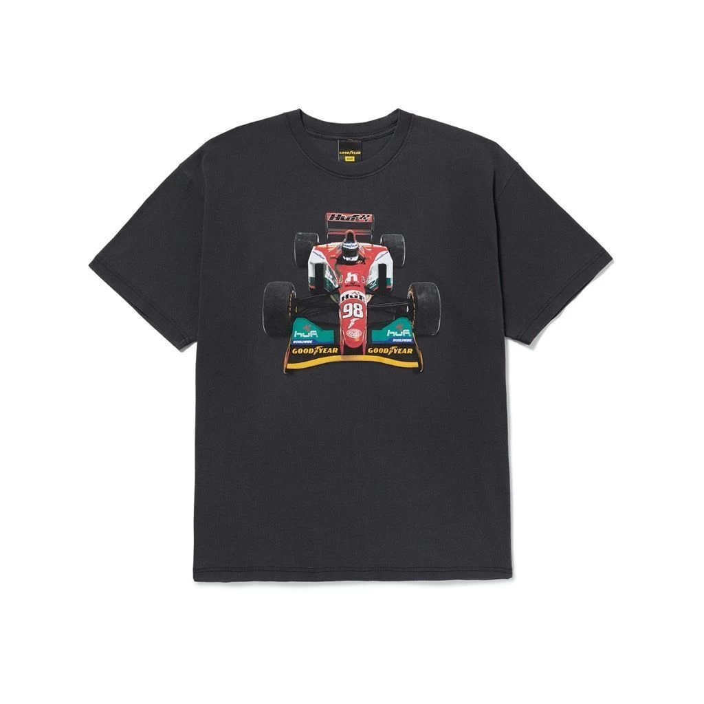 HUF F1 Washed T-Shirt - Washed Black 3 HUF F1 Washed T-Shirt - Washed Black