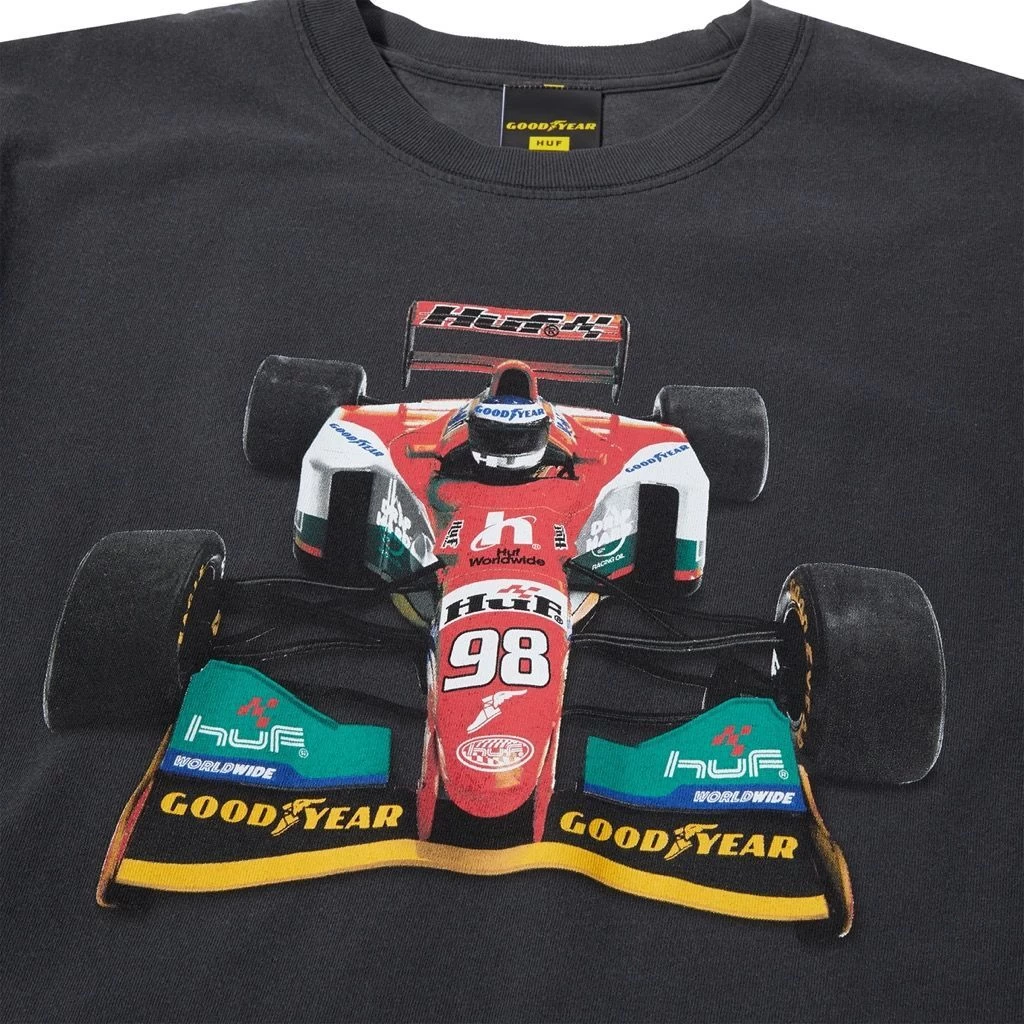 HUF F1 Washed T-Shirt - Washed Black 5 HUF F1 Washed T-Shirt - Washed Black – Bild 3